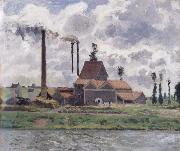 Camille Pissarro Factory near Pontoise Usine pres de Pontoise oil painting reproduction